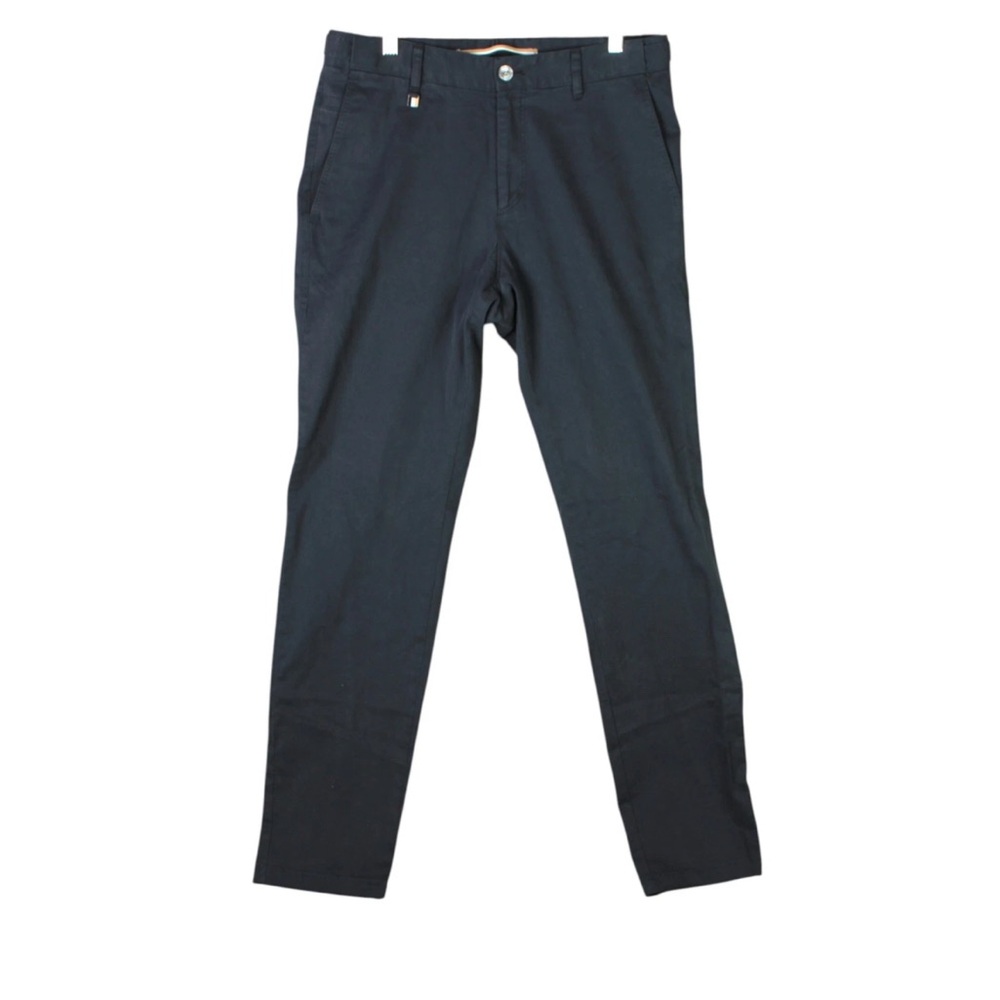HUGO BOSS Slim Fit C-Genius-W-222 Chino Pants Mens 30R Navy Blue Cotton Stretch
